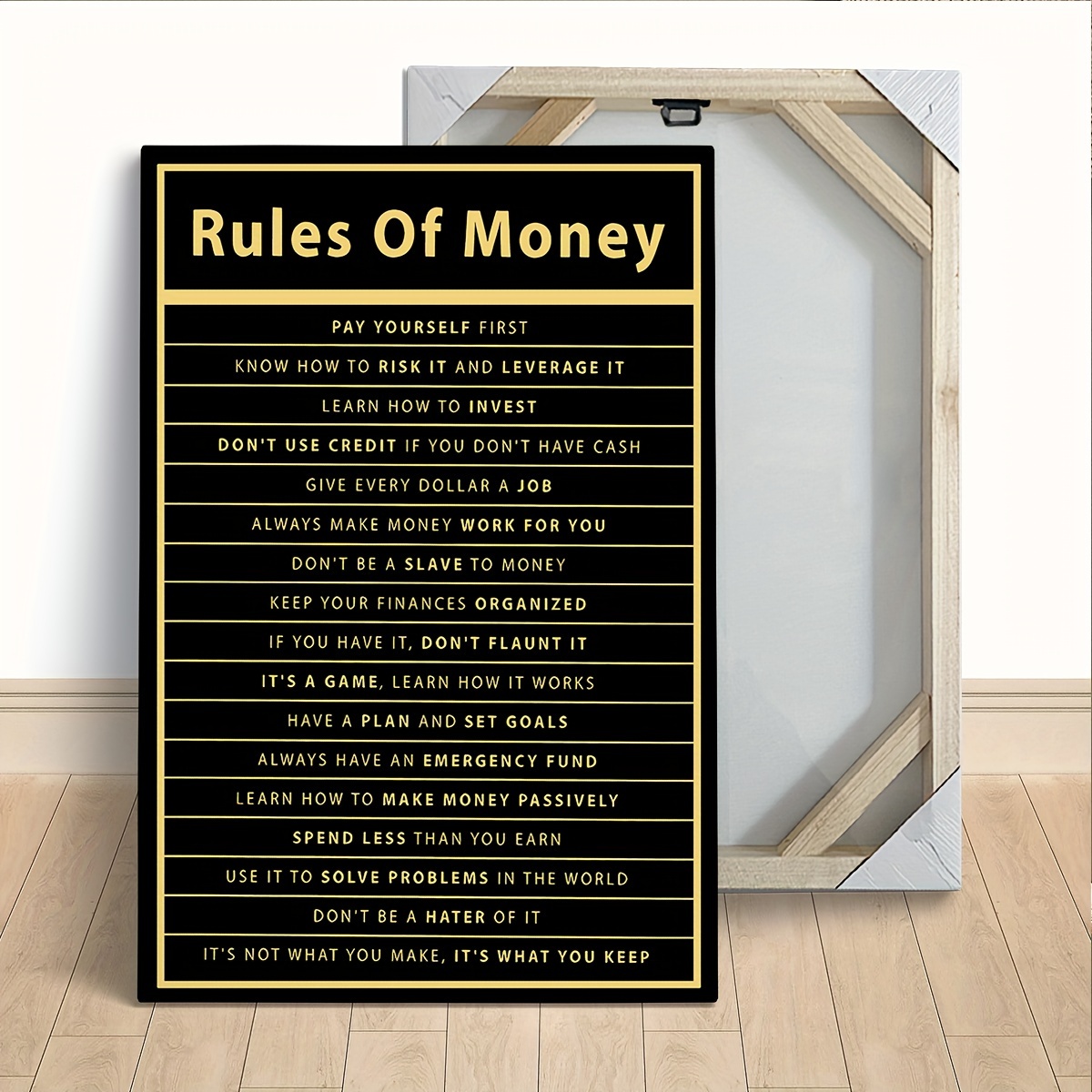 Home Gym Yes Or No - 나무 프레임의 동기 부여 캔버스 그림,