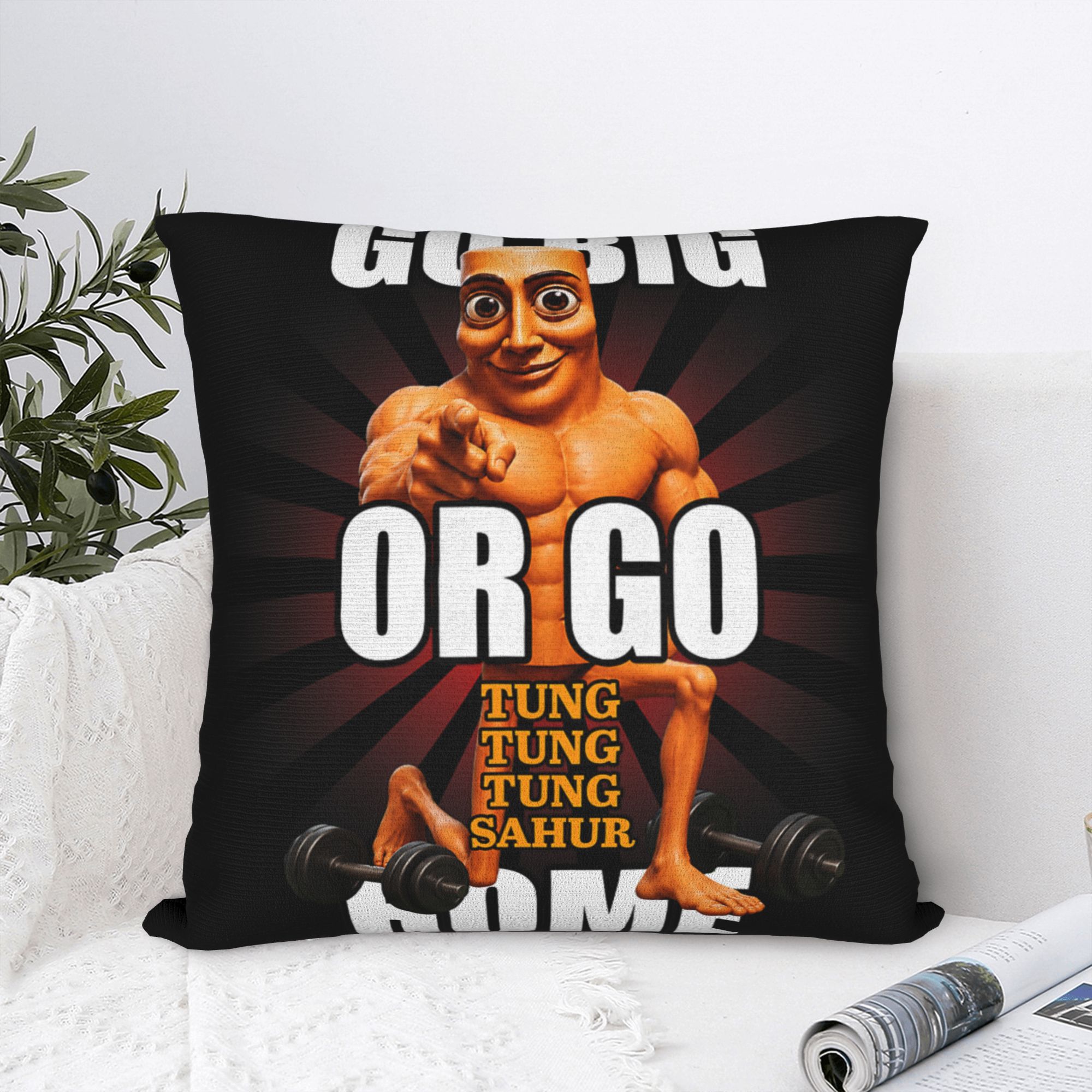 Home Gym Yes Or No - 베개 커버 Go Big or Go