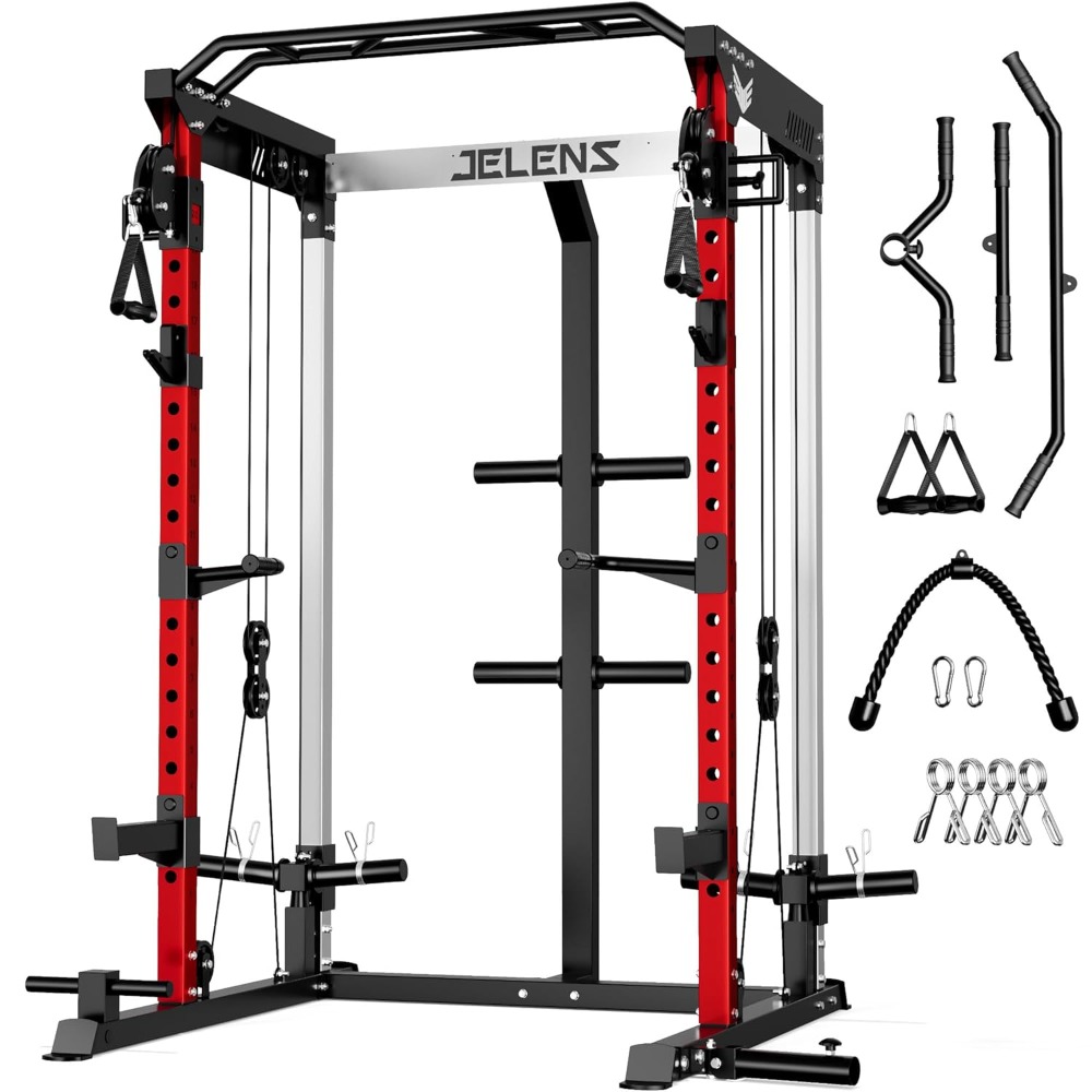 Home Gym Cable Pulley System - 2000LBS 다기능 파워 랙(듀얼 풀리 시스템