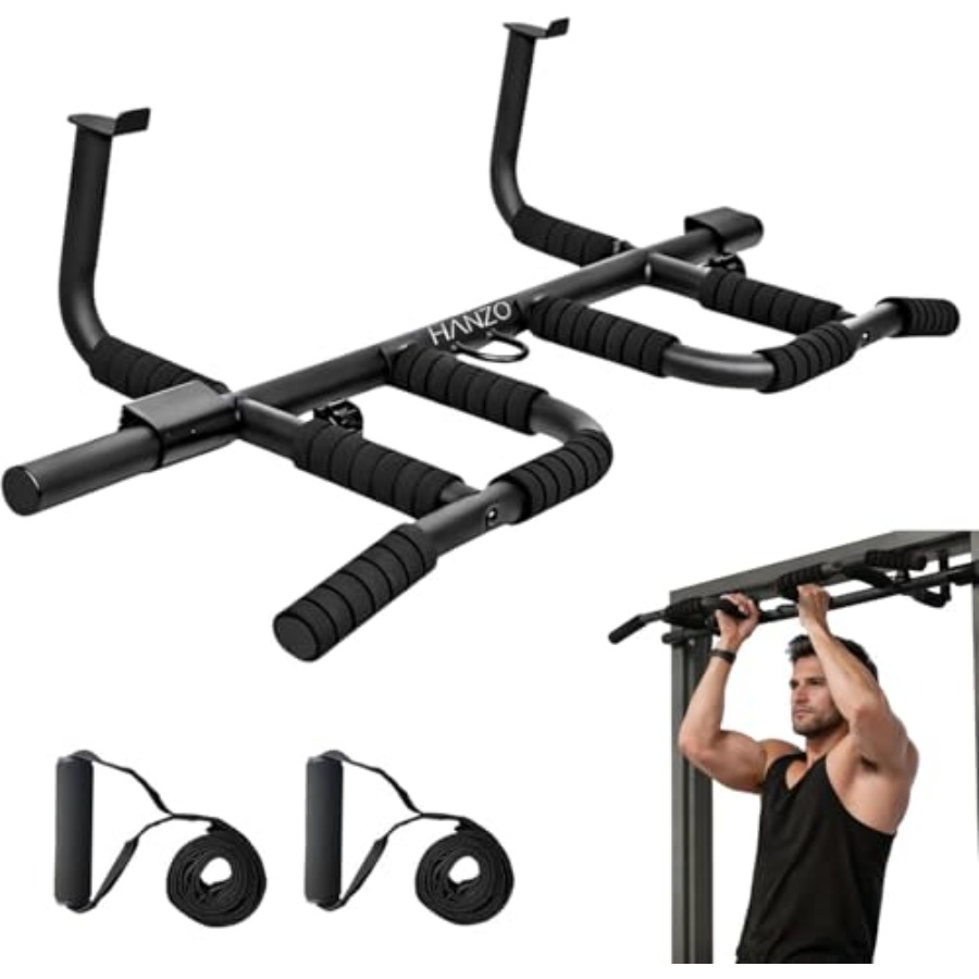 Home Gym Pull Up Bar - 도어웨이 풀업 바 세트 (서스펜션 스트랩