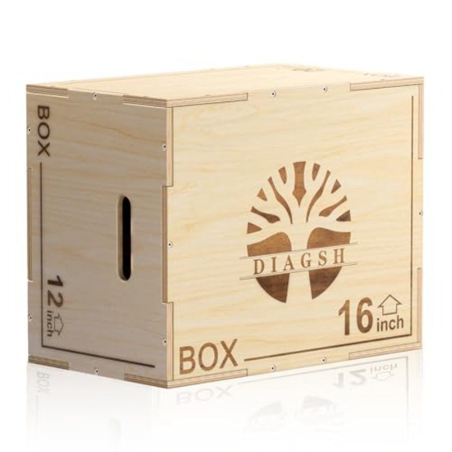 Home Gym Jump Box - 플라이오 박스 - 3-in-1 목재 플라이오메트릭