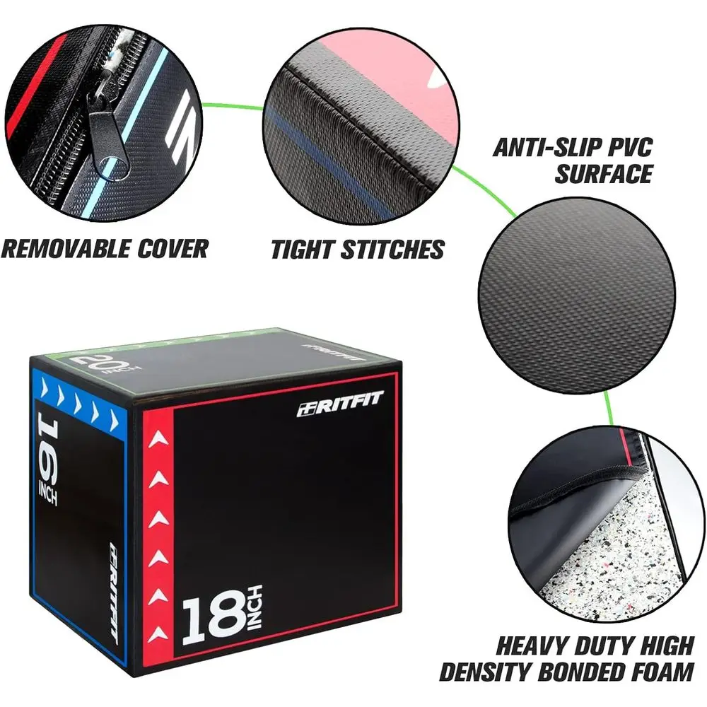 3-in-1 플라이오메트릭 박스 세트 - 30x24x2 - Home Gym Jump Box 리뷰 및 가격