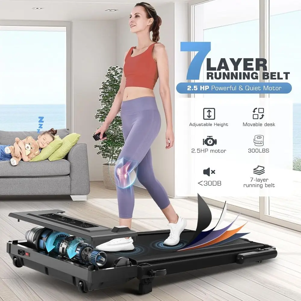15% 경사각의 책상 아래 트레드밀, 3.5HP 모터, - Home Gym Yes Or No 리뷰 및 가격