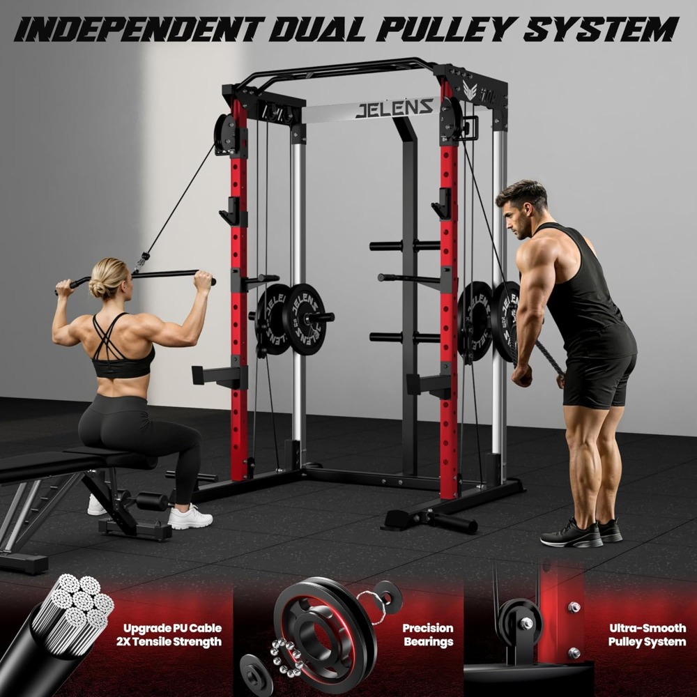2000LBS 다기능 파워 랙(듀얼 풀리 시스템 포함) - Home Gym Cable Pulley System 리뷰 및 가격