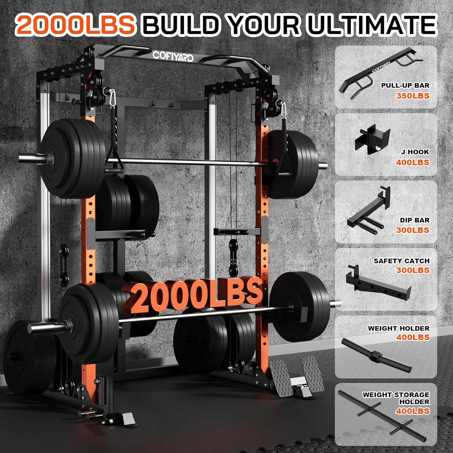 파워 케이지, 듀얼 풀리 시스템이 있는 파워 랙, 케이 - Home Gym Cable Pulley System 리뷰 및 가격