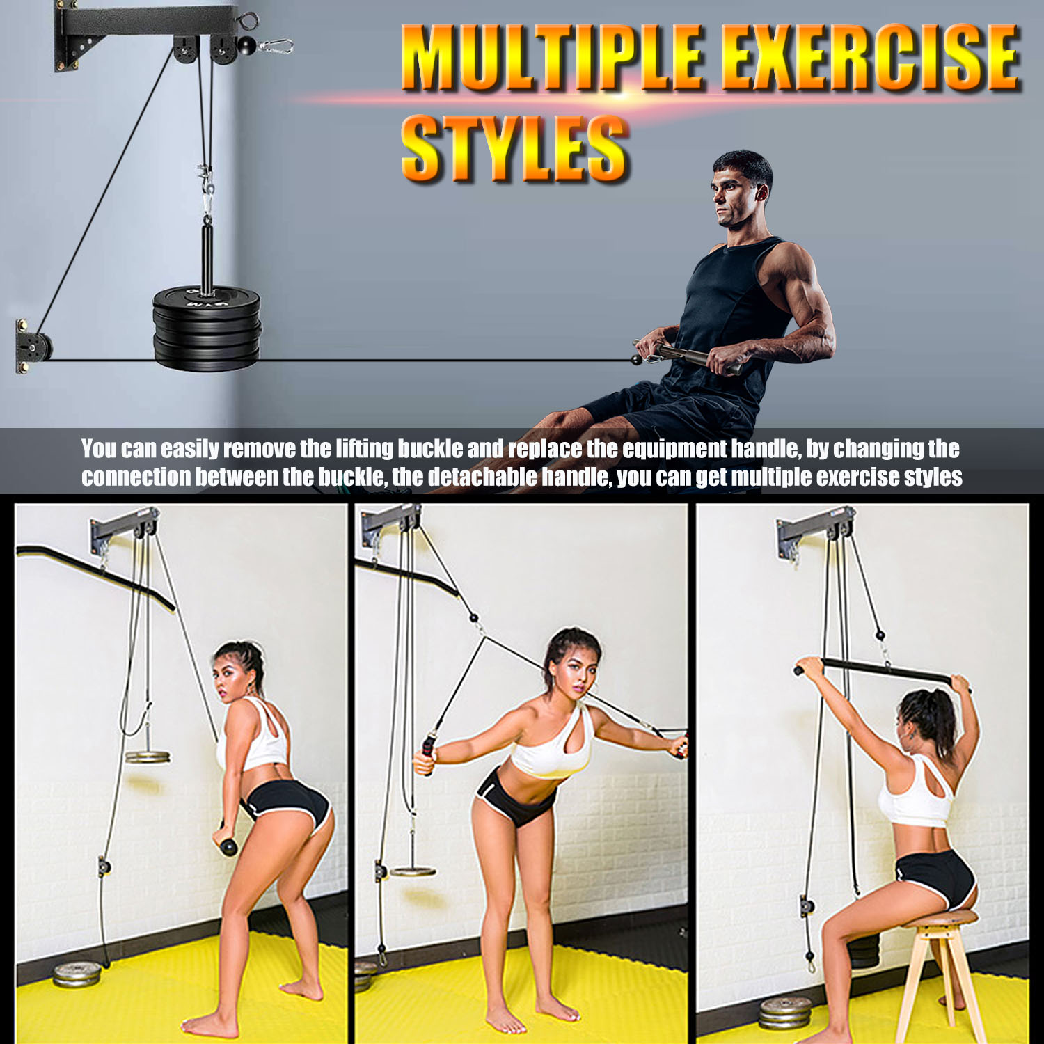 피트니스 벽걸이형 풀리 시스템, 웨이트 케이블 풀리 시 - Home Gym Cable Pulley System 리뷰 및 가격