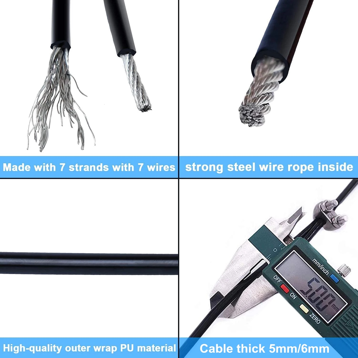 100 미터 4/5/6mm 두꺼운 홈 웨이트 리프팅 풀 - Home Gym Cable Pulley System 리뷰 및 가격