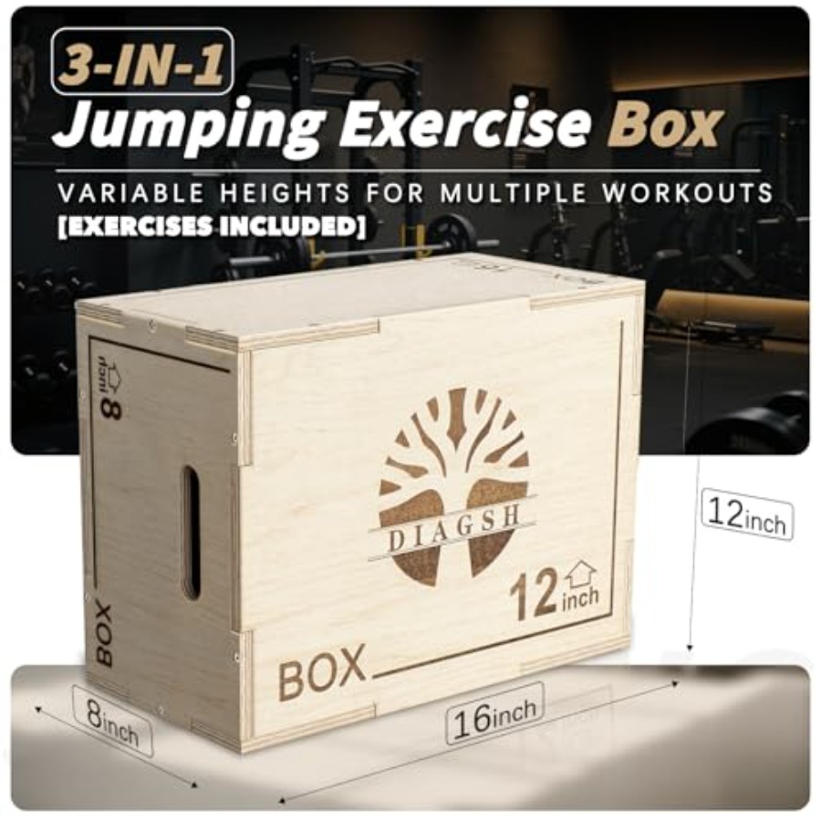 플라이오 박스 - 3-in-1 목재 플라이오메트릭 점프 - Home Gym Jump Box 리뷰 및 가격